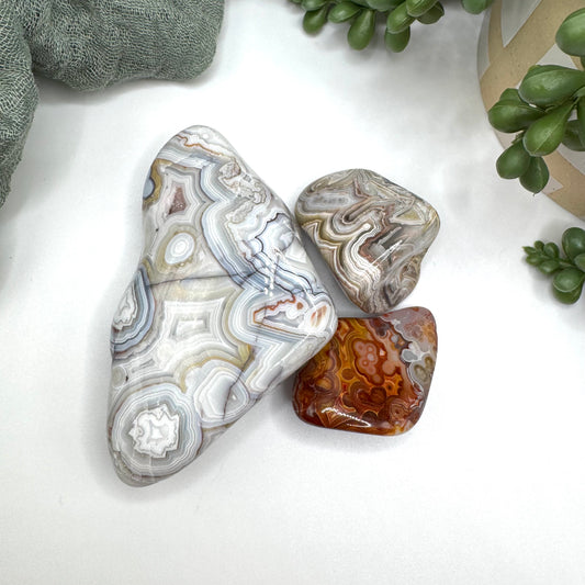 Mexican Lace Agate Tumble