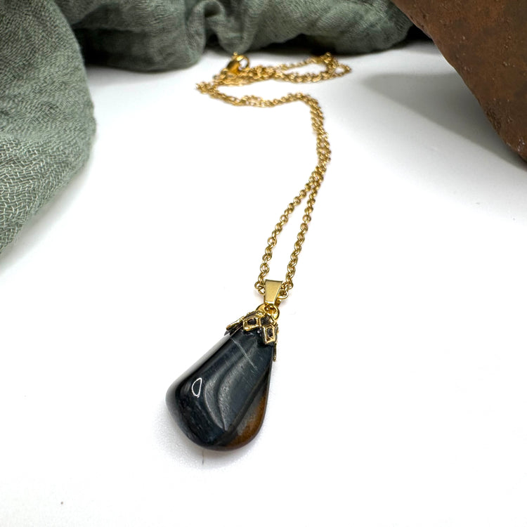 Blue Tiger’s Eye Necklace