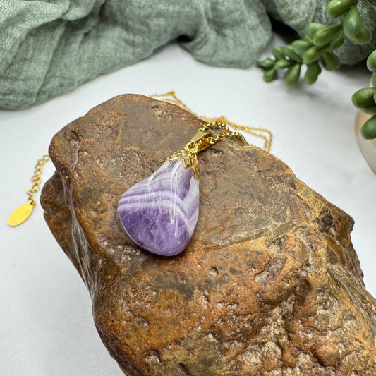 Chevron Amethyst Necklace