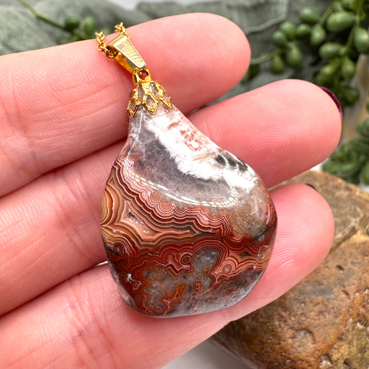 Crazy Lace Agate Necklace