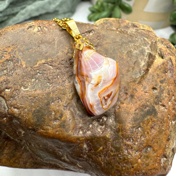 Crazy Lace Agate Necklace