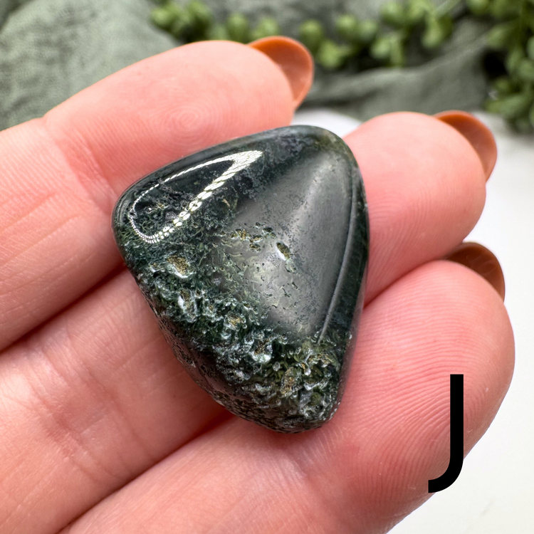 *IMPERFECT* Moss Agate Tumble - Sus Stew Batch