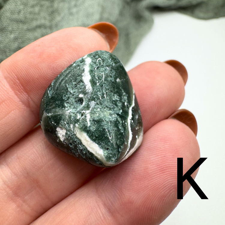 *IMPERFECT* Moss Agate Tumble - Sus Stew Batch