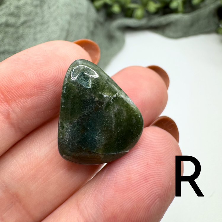 *IMPERFECT* Moss Agate Tumble - Sus Stew Batch
