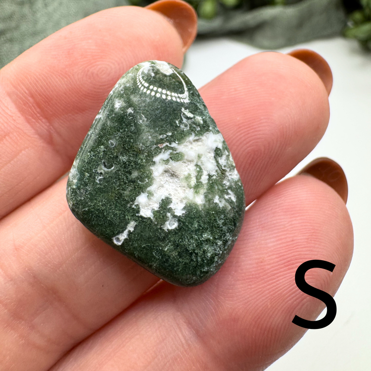 *IMPERFECT* Moss Agate Tumble - Sus Stew Batch