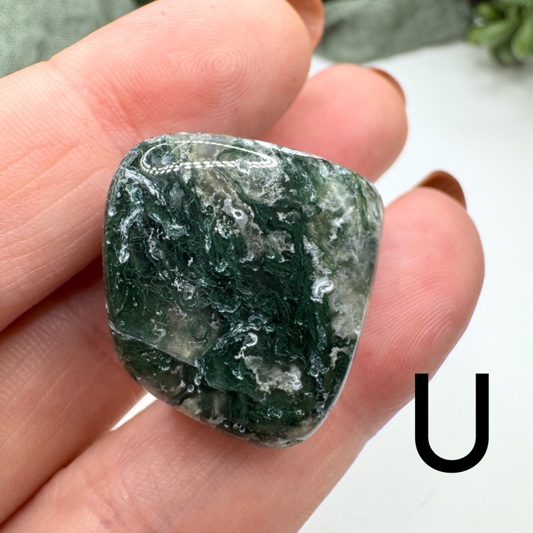 *IMPERFECT* Moss Agate Tumble - Sus Stew Batch