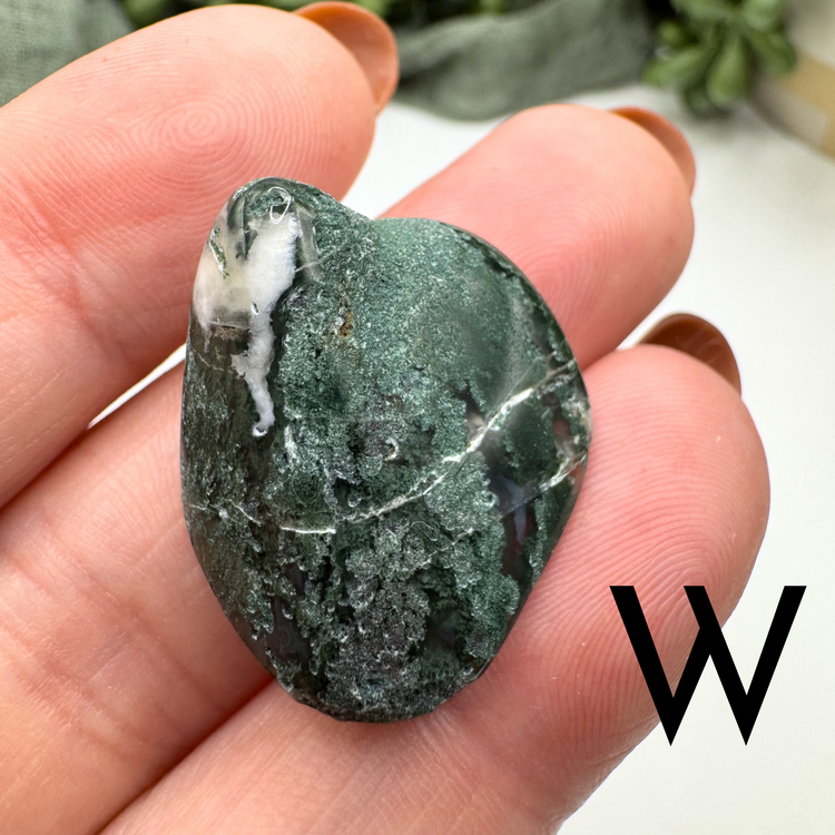 *IMPERFECT* Moss Agate Tumble - Sus Stew Batch