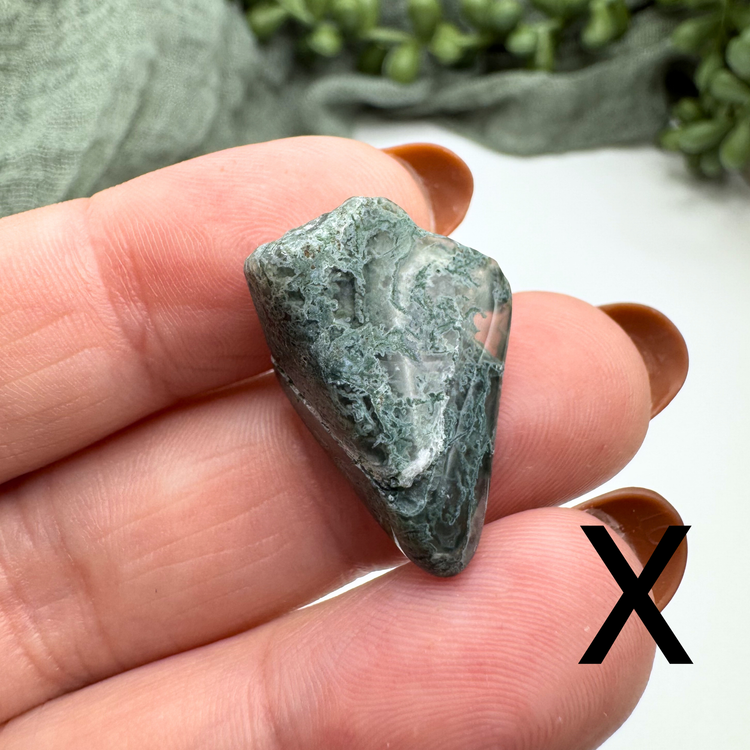 *IMPERFECT* Moss Agate Tumble - Sus Stew Batch