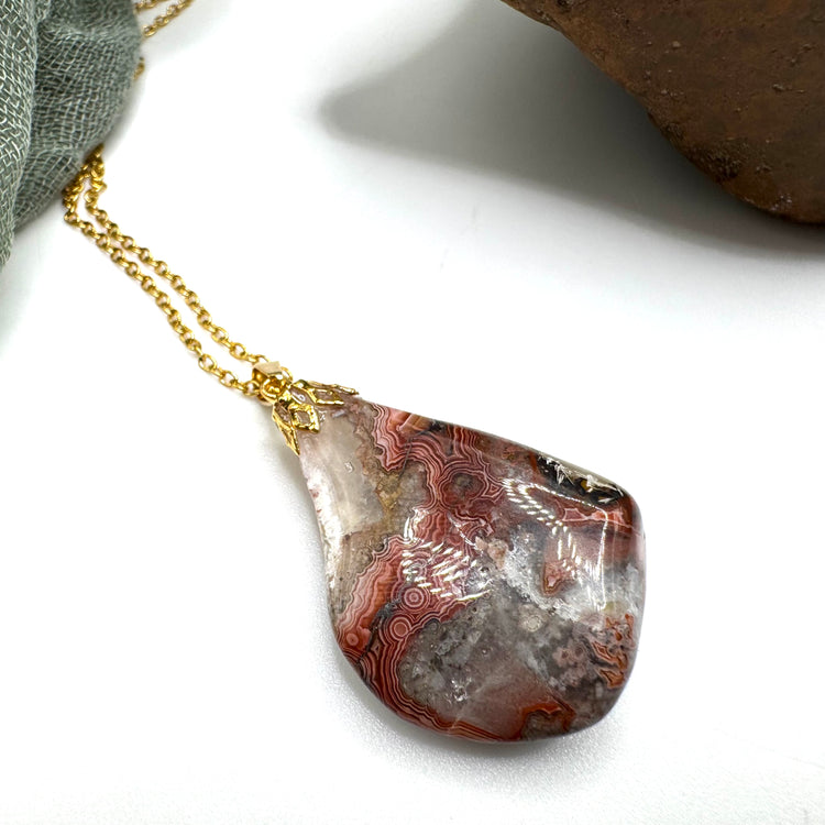 Crazy Lace Agate Necklace