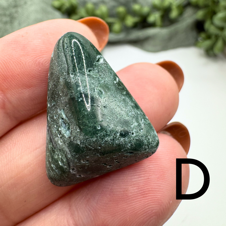 *IMPERFECT* Moss Agate Tumble - Sus Stew Batch