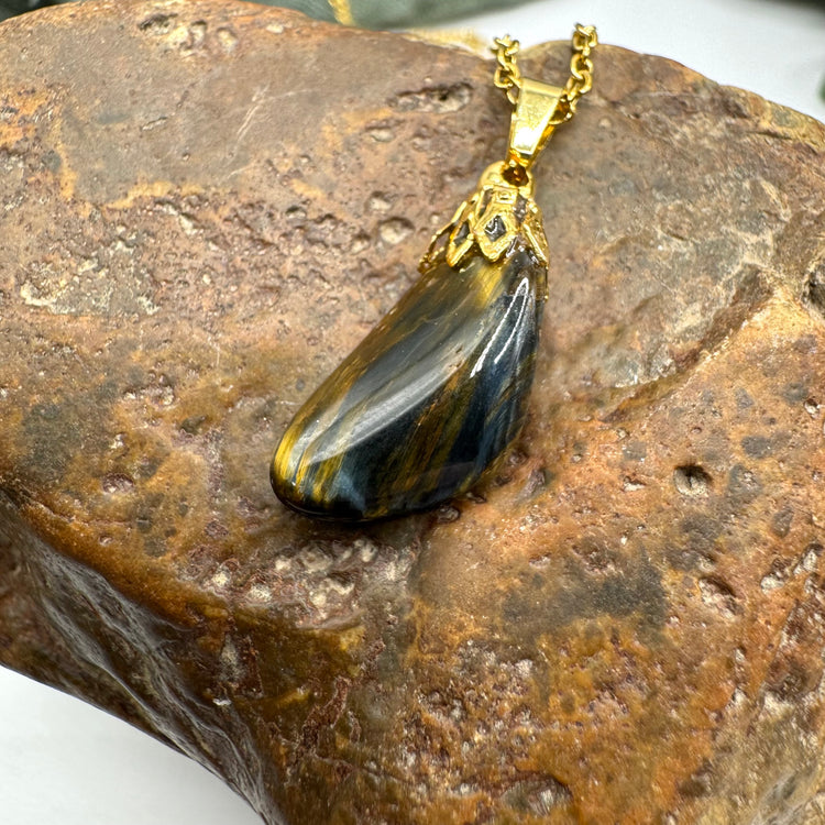 Blue Tiger’s Eye Necklace