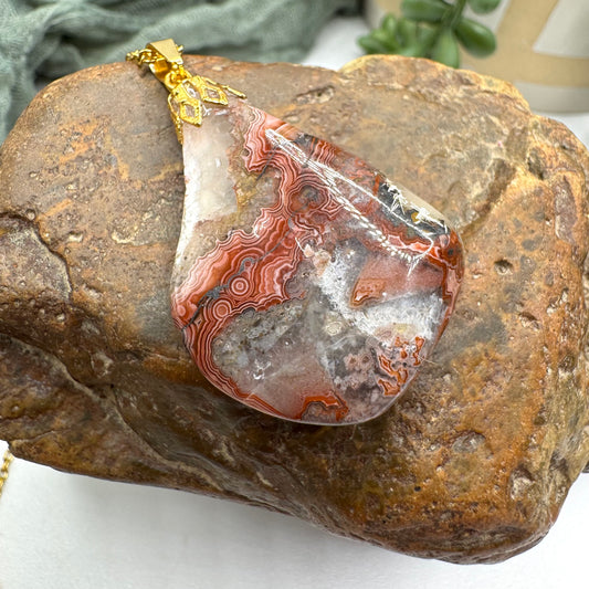 Crazy Lace Agate Necklace