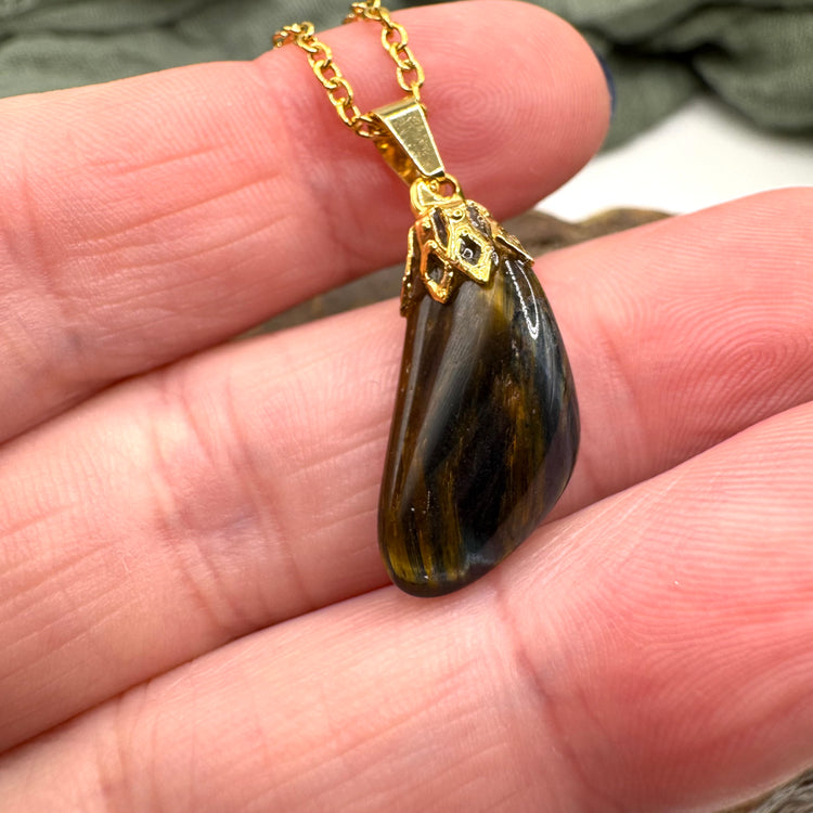 Blue Tiger’s Eye Necklace