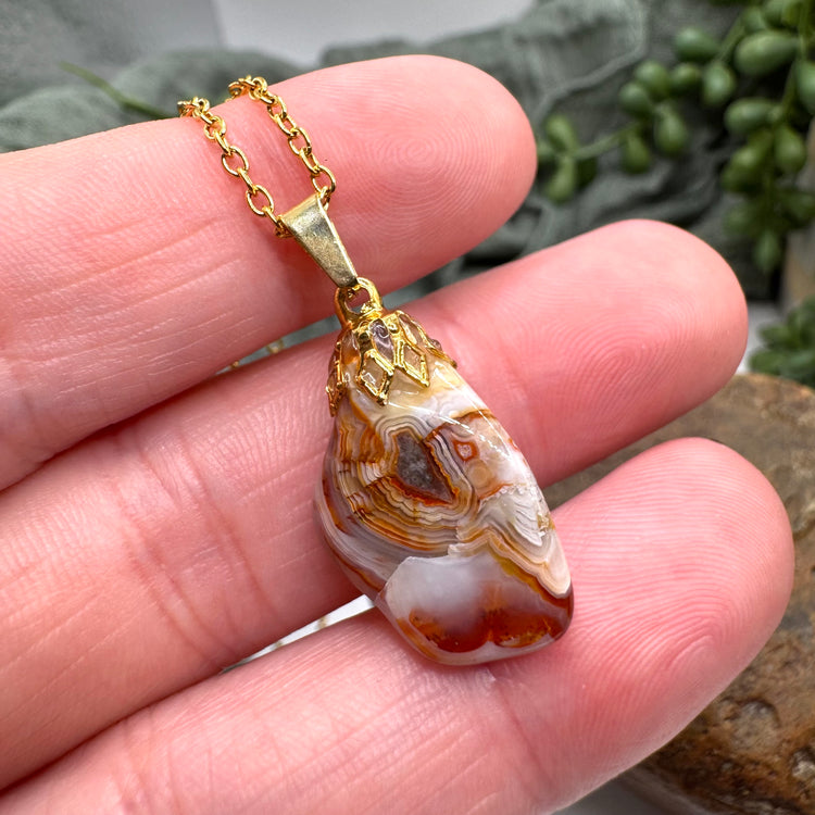 Crazy Lace Agate Necklace