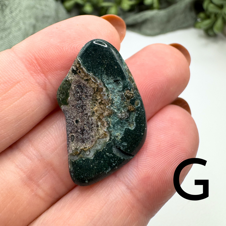 *IMPERFECT* Moss Agate Tumble - Sus Stew Batch