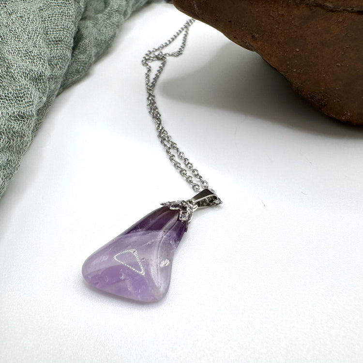 Chevron Amethyst Necklace