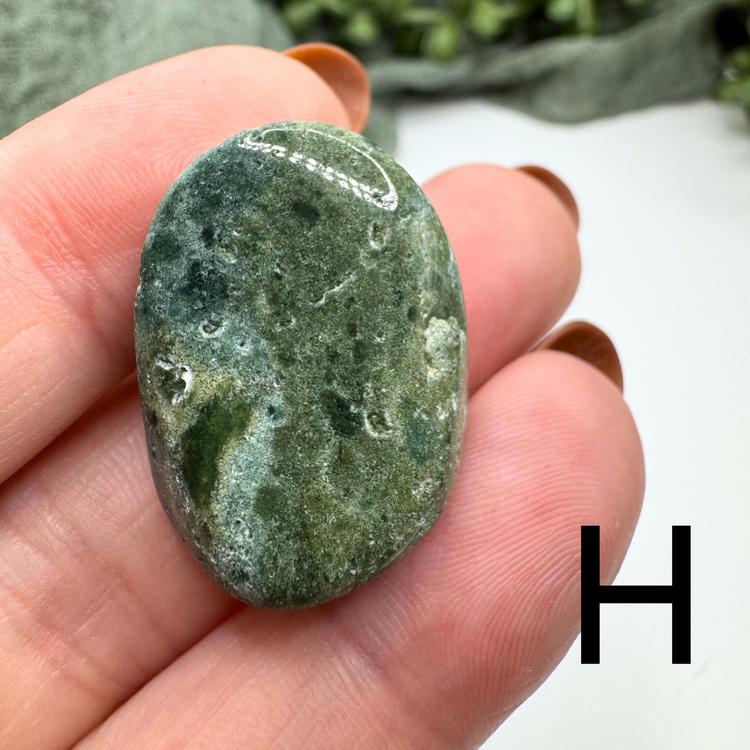 *IMPERFECT* Moss Agate Tumble - Sus Stew Batch