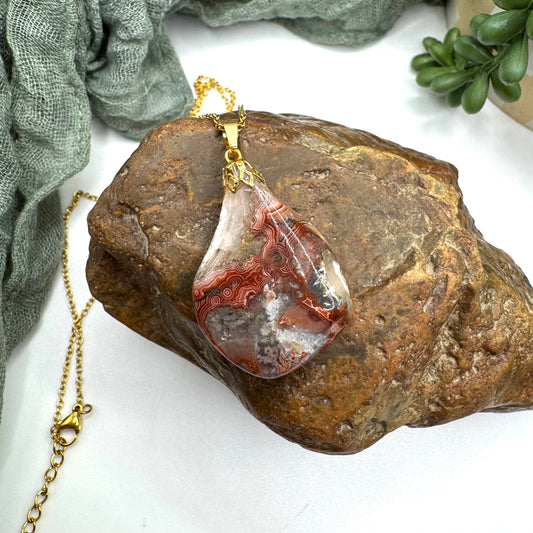 Crazy Lace Agate Necklace
