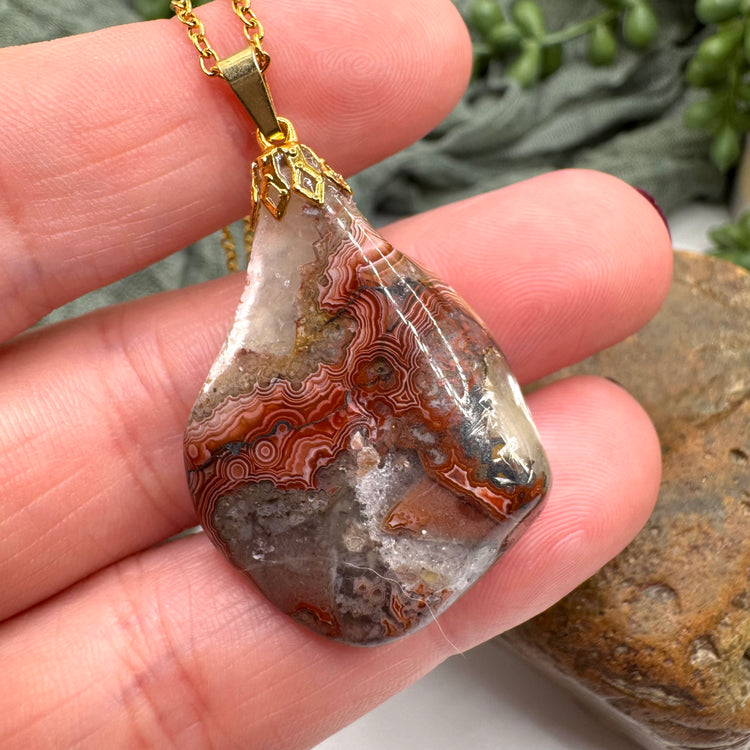 Crazy Lace Agate Necklace