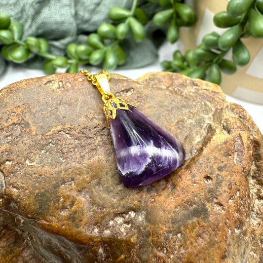 Chevron Amethyst Necklace