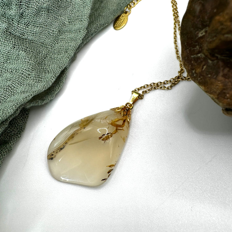 Montana Moss Agate Necklace