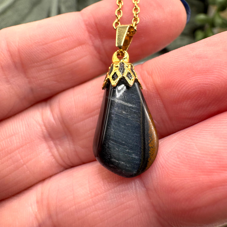 Blue Tiger’s Eye Necklace