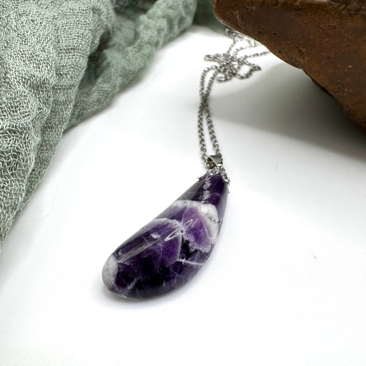 Chevron Amethyst Necklace