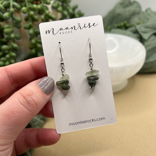 India Agate Stacked Earrings